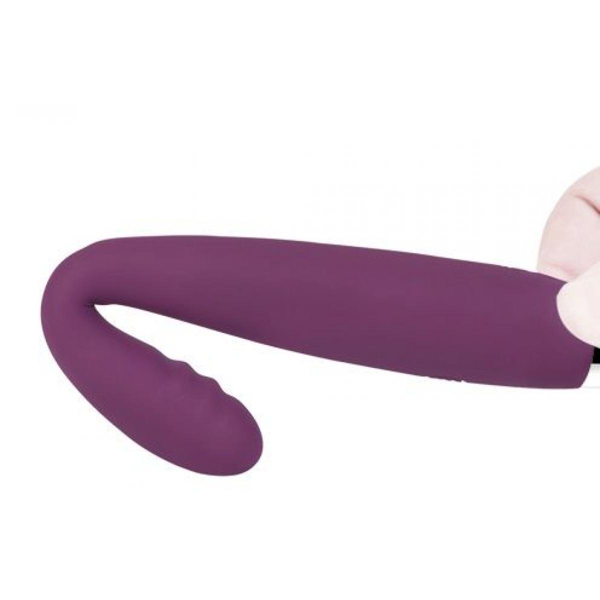 Фиолетовый вибратор Cici Violet с гнущейся головкой - 18,2 см.