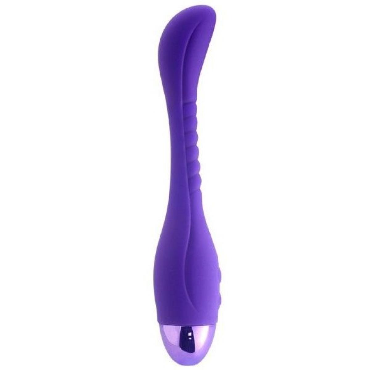 Фиолетовый вибратор INDULGENCE Slender G Vibe - 21 см.