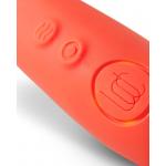 Оранжевый изогнутый вибратор Drift с подогревом - 13,8 см.