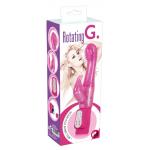 Розовый G-стимулятор с клиторальный отростком Rotating G-spot Rabbit - 25 см.