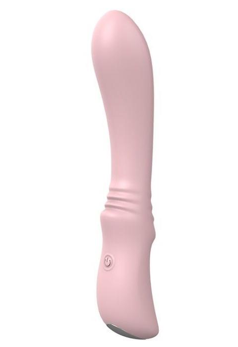Розовый гладкий вибратор FLEXIBLE SWEETHEART - 12 см.