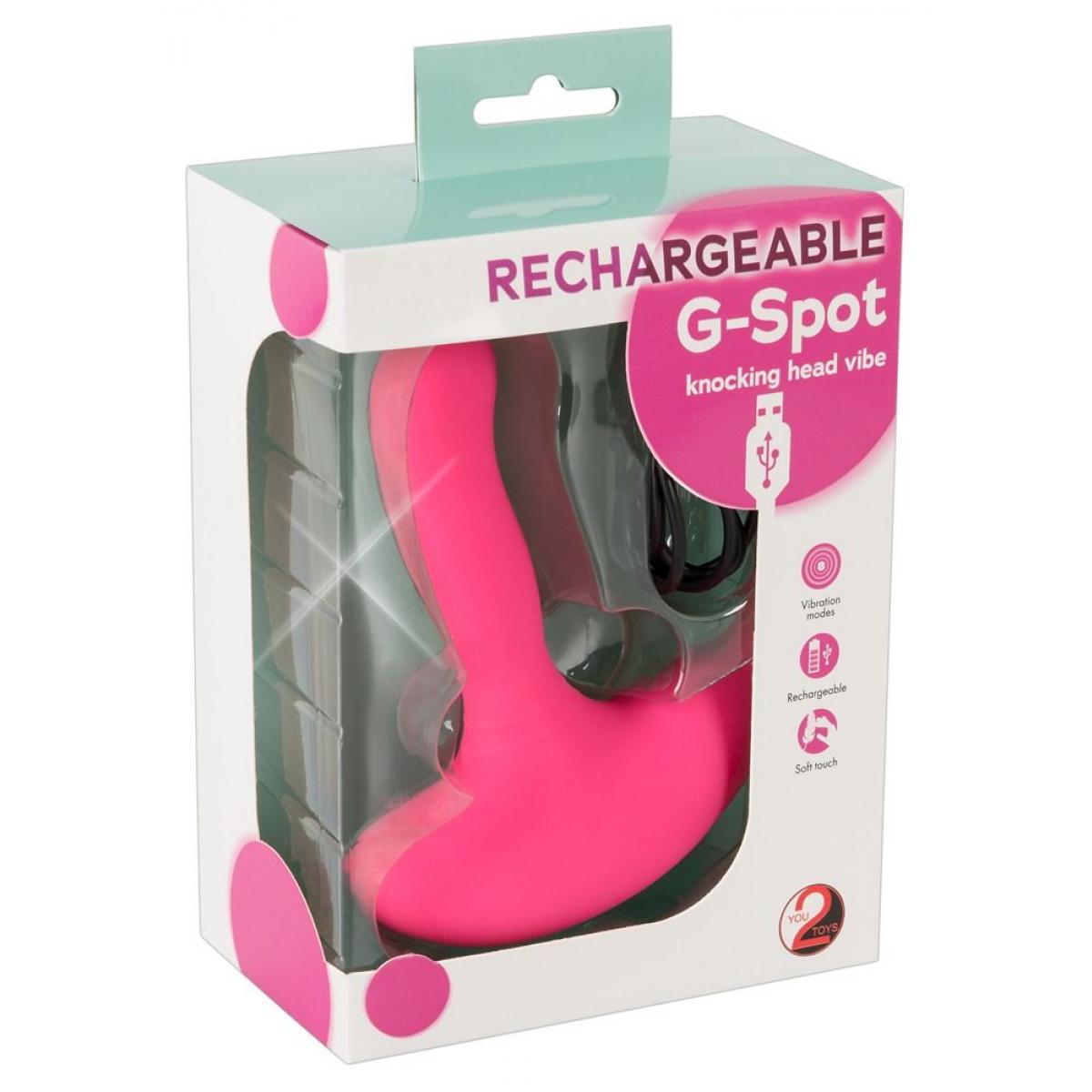 Розовый вибромассажер Rechargeable G-Spot Vibe для массажа точки G 