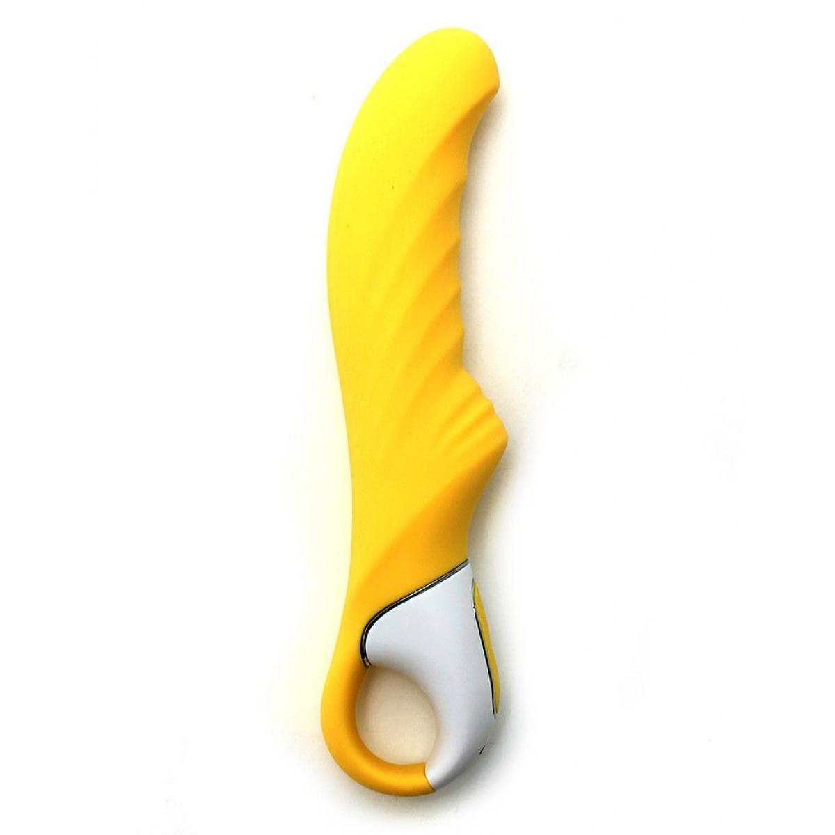 Жёлтый вибратор Yummy Sunshine - 22,5 см.