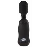 Чёрный вибромассажёр для эрогенных зон BoomBoom Power Wand - 18 см.