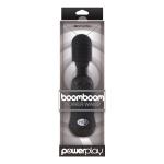 Чёрный вибромассажёр для эрогенных зон BoomBoom Power Wand - 18 см.