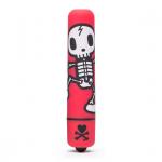 Красная вибропуля с забавным принтом MINI BULLET VIBRATOR JOLLY ROGER