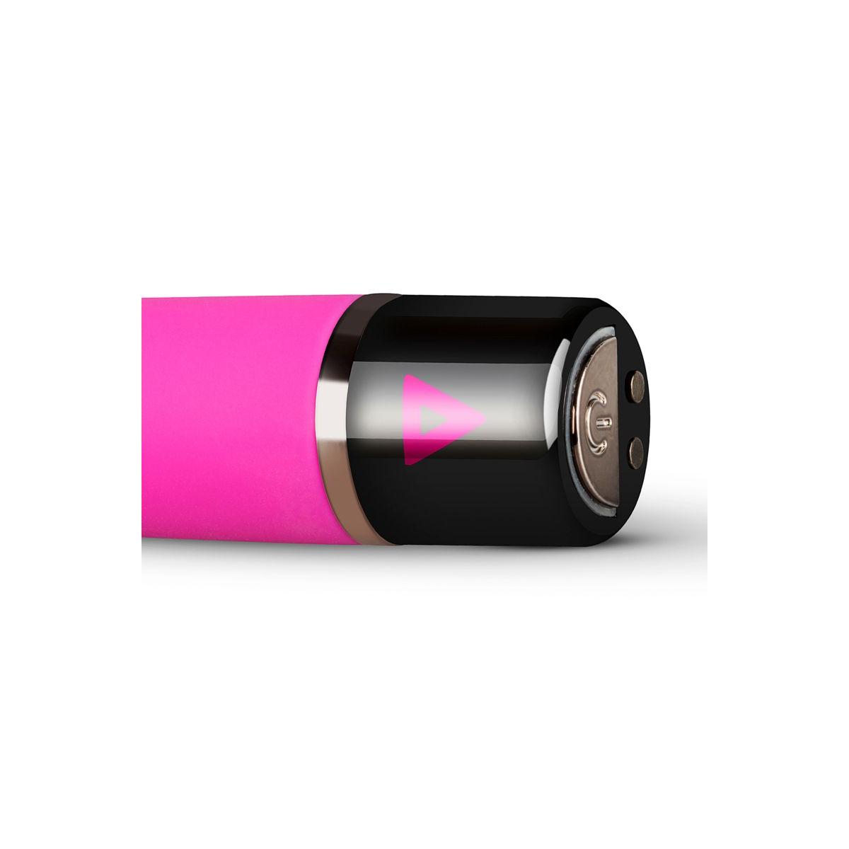 Розовый силиконовый мини-вибратор Lil Bullet - 10 см.