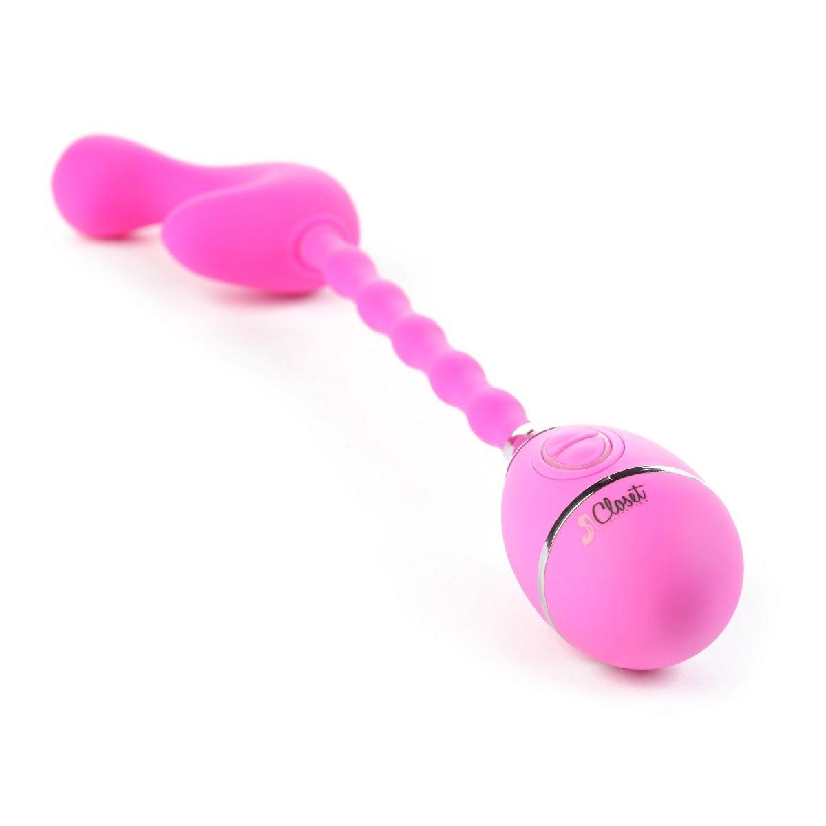 Розовый вибростимулятор на гибкой ручке THE CELINE GRIPPER