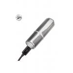 Серебристая перезаряжаемая вибропуля Rechargeable Mini Bullet