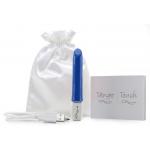 Синий перезаряжаемый вибратор Tango Blue USB rechargeable - 9 см.