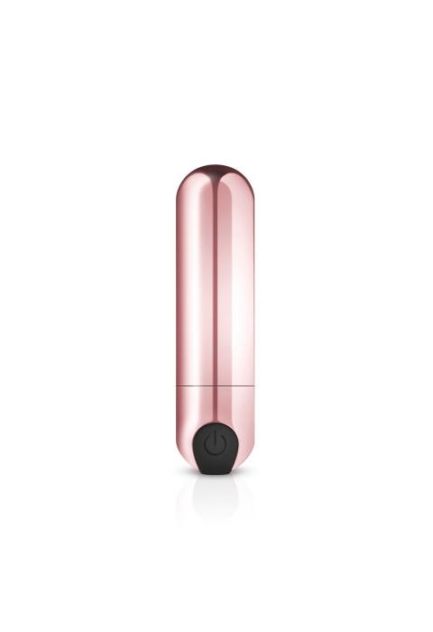 Золотистая вибропуля Rosy Gold Bullet Vibrator - 7,5 см.