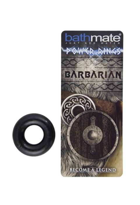 Чёрное эрекционное кольцо Barbarian