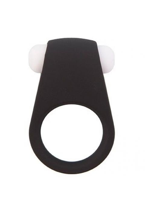 Чёрное эрекционное виброкольцо LIT-UP SILICONE STIMU RING 4 BLACK