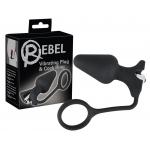 Эрекционное кольцо с анальной вибропробкой Rebel