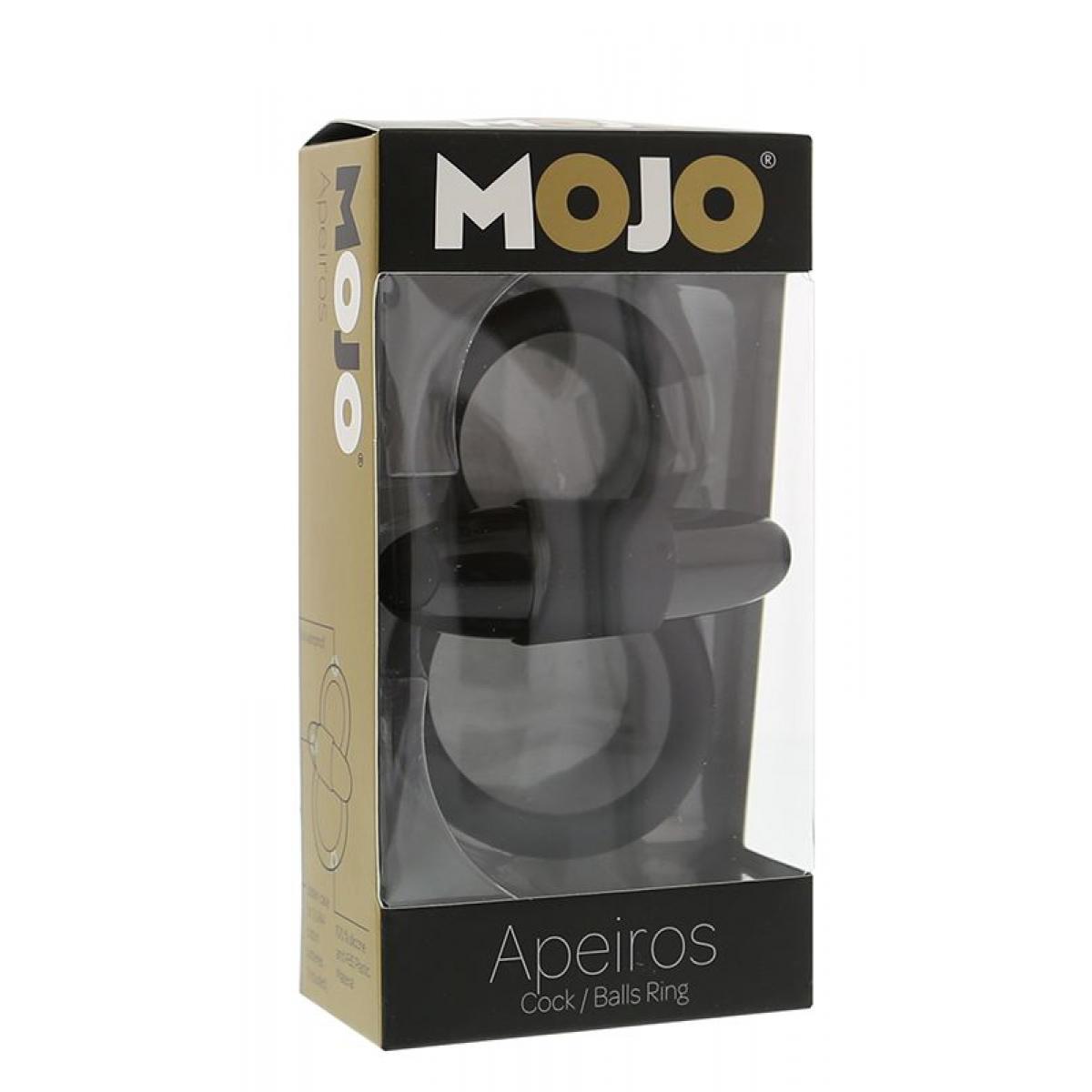 Эрекционное кольцо с подхватом и вибростимулятором MOJO APEIROS VIBRATING COCK / BALLS RING