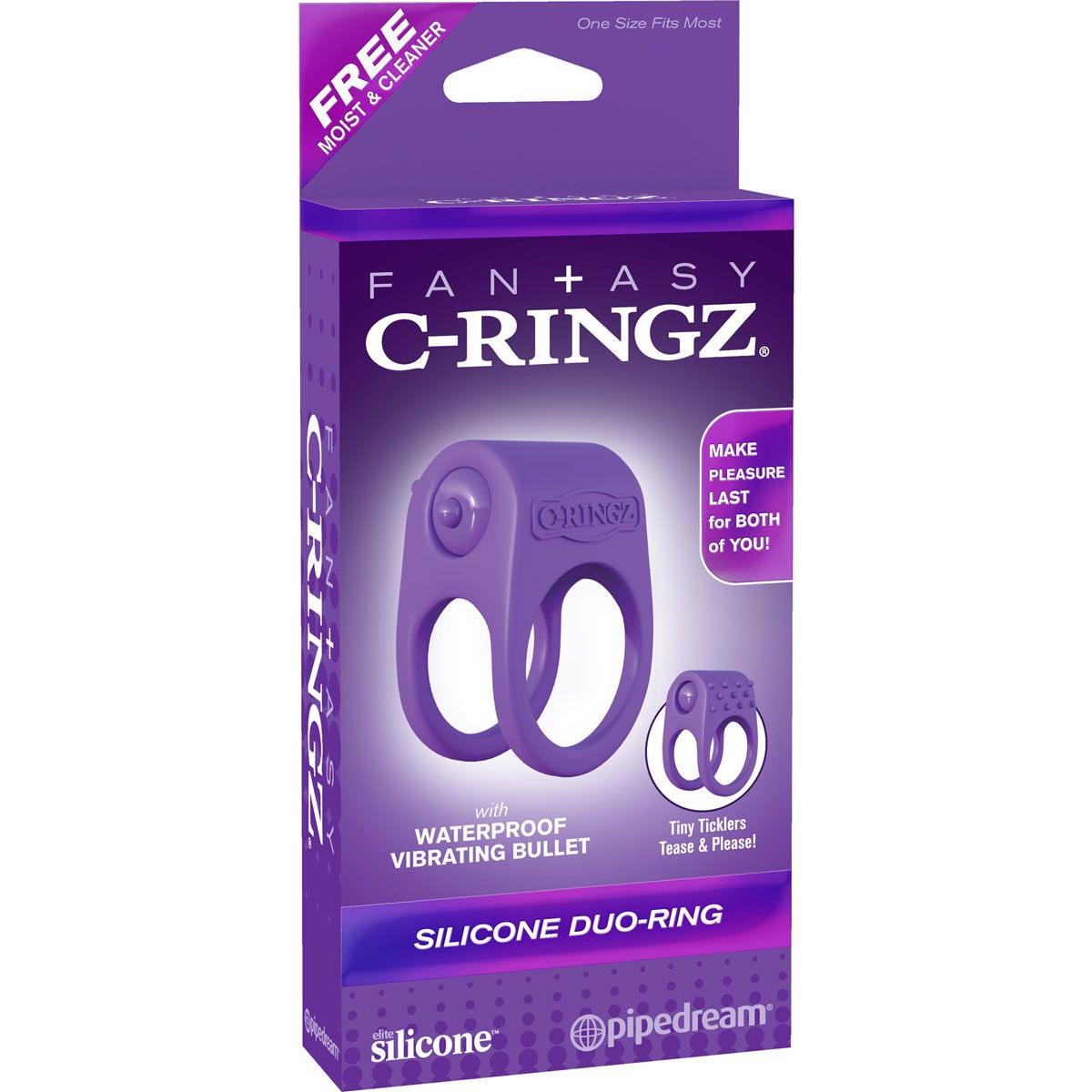 Эрекционное кольцо с подхватом мошонки Silicone Duo-Ring