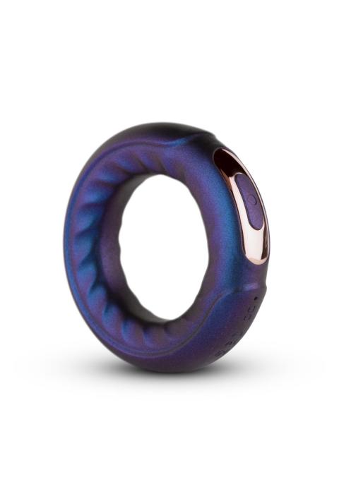 Фиолетовое эрекционное виброкольцо Saturn Vibrating Cock/Ball Ring