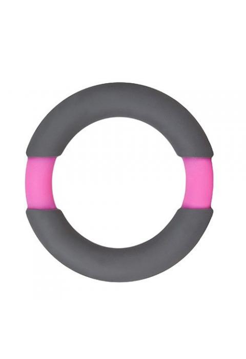 Серое эрекционное кольцо NEON STIMU RING 37MM GREY/PINK Серое эрекционное кольцо NEON STIMU RING 37MM GREY/PINK