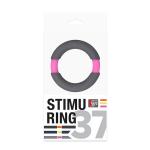Серое эрекционное кольцо NEON STIMU RING 37MM GREY/PINK