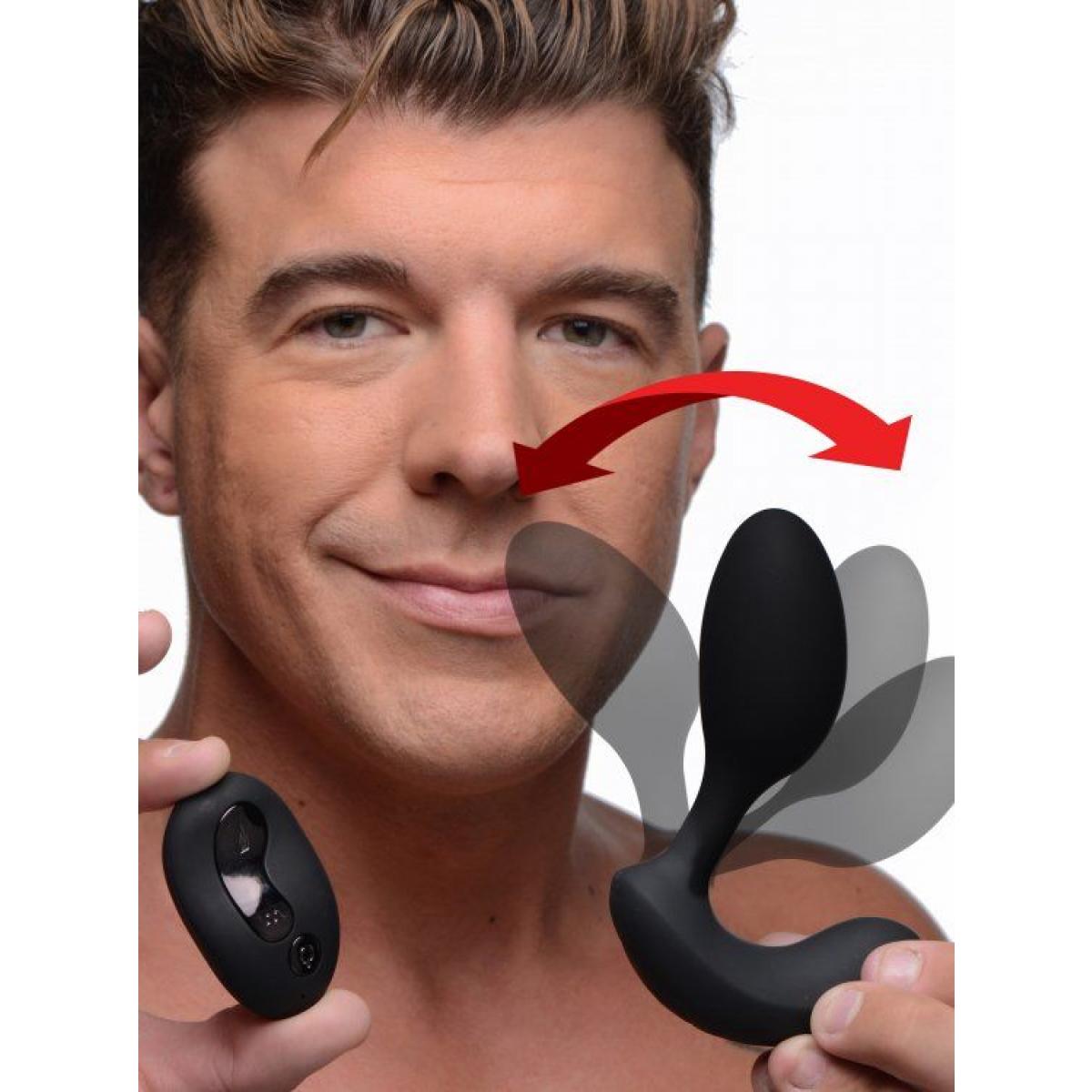 Черный стимулятор простаты 10X P-Flexer Prostate Stimulating Anal Butt Plug - 13,7 см.
