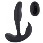 Черный стимулятор простаты Remote Control Anal Pleasure Vibrating Prostate Stimulator - 13,5 см.