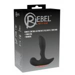 Черный вибромассажер простаты Remote Controlled Prostate Plug with 2 Functions - 13,6 см.