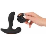 Черный вибромассажер простаты Remote Controlled Prostate Plug with 2 Functions - 13,6 см.