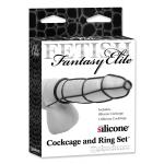 Набор Cockcage and Ring Set: насадка и эрекционные кольца на пенис