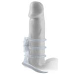 Прозрачная вибронасадка  Vibrating Cock Cage - 7 см.