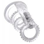 Прозрачная вибронасадка  Vibrating Cock Cage - 7 см.