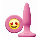 Розовая силиконовая пробка Emoji Face ILY - 8,6 см.
