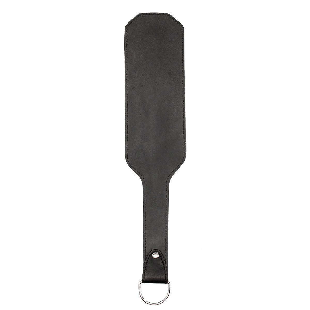Черная шлепалка Leather Vampire Paddle - 41 см.