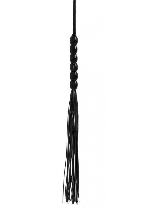 Черная силиконовая мини-плеть - 22 см.