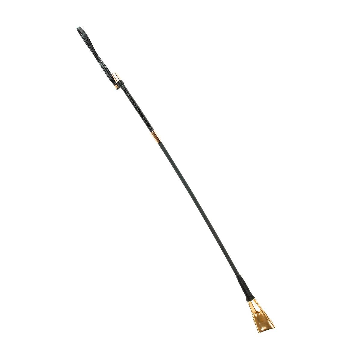 Чёрный с золотом стек Riding Crop - 67 см.