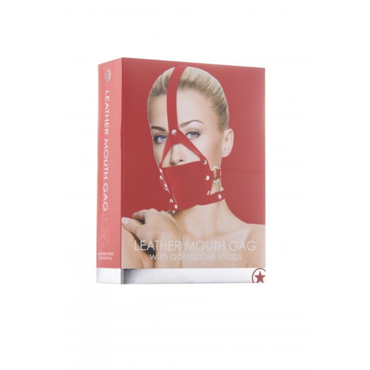 Красный кожаный кляп Leather Mouth Gag