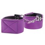 Чёрно-фиолетовые двусторонние оковы на ноги Reversible Ankle Cuffs
