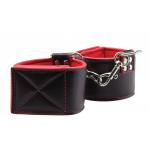 Чёрно-красные двусторонние наручники Reversible Wrist Cuffs