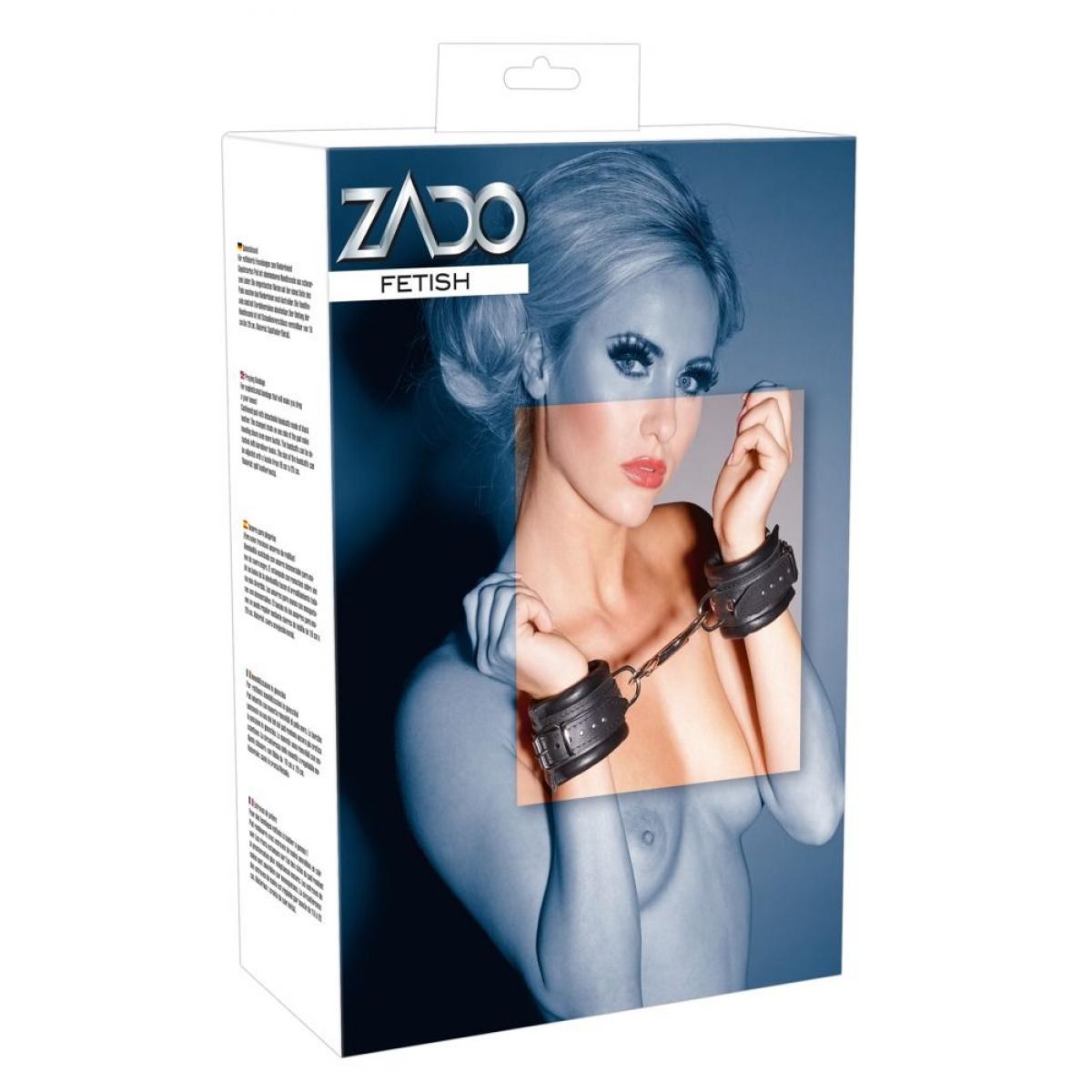 Чёрные кожаные наручники Zado