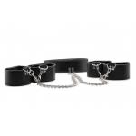 Чёрный двусторонний комплект для бандажа Reversible Collar / Wrist / Ankle Cuffs