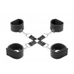 Чёрный двусторонний комплект для бандажа Reversible Hogtie