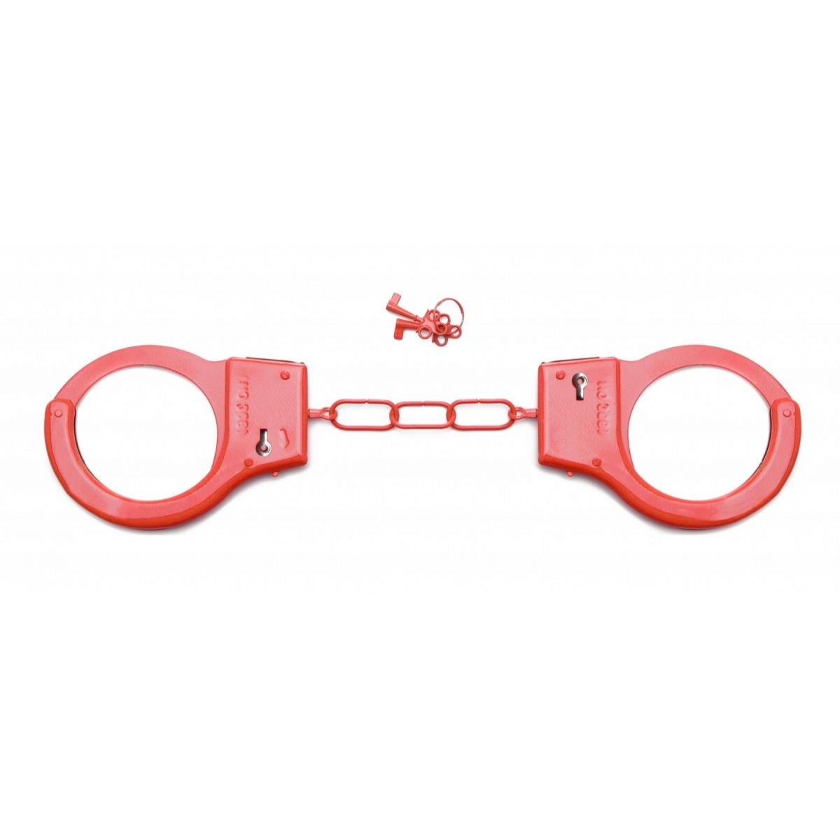 Красные металлические наручники SHOTS TOYS Red 