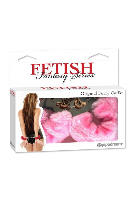 Металлические наручники Original Furry Cuffs с розовым мехом Металлические наручники Original Furry Cuffs с розовым мехом