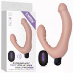 Безремневой страпон с вибрацией и пультом ДУ Rechargeable IJOY Strapless Strap on - 22 см.