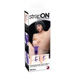 Фиолетовые трусики с фаллосом StrapOn for Lovers - 18 см.