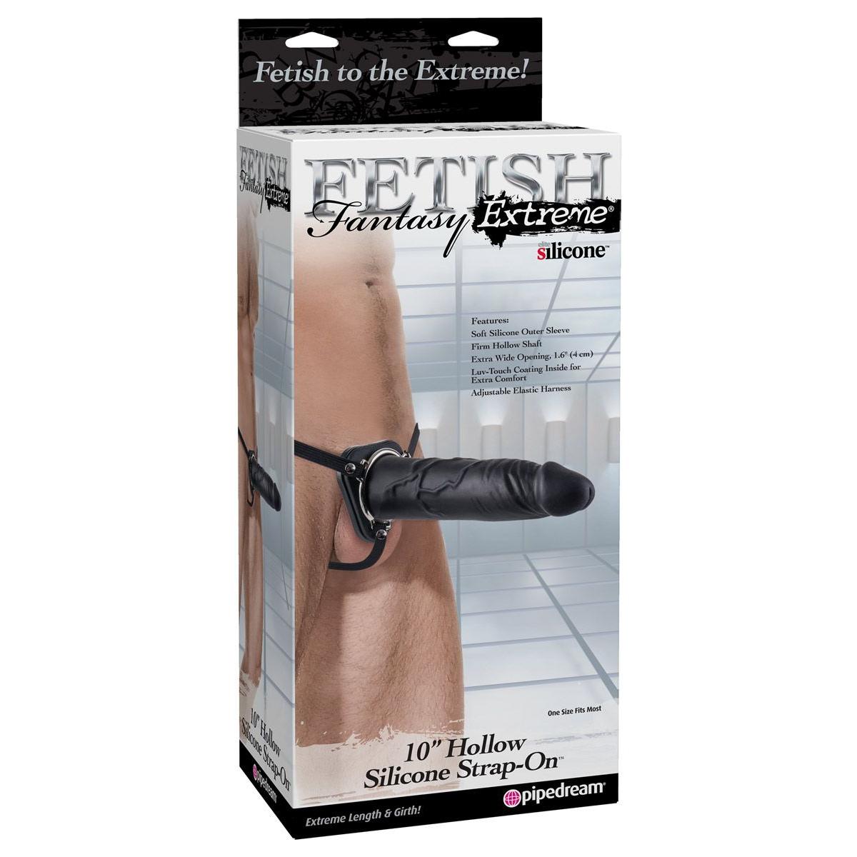 Полый страпон без мошонки Hollow Silicone Strap-On Silicone Strap-On - 27 см.