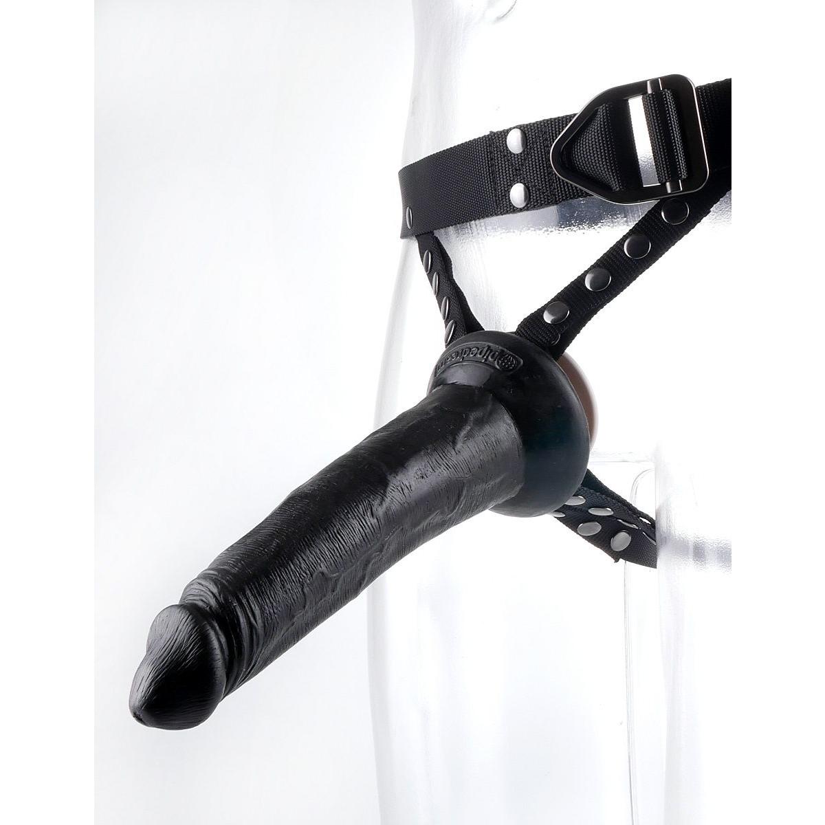 Полый страпон на регулируемых ремнях Harness with Hollow Strap-On - 20,3 см.