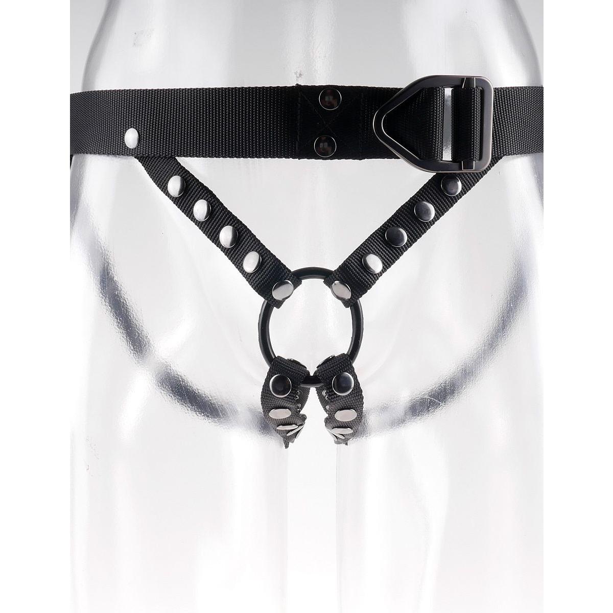 Полый страпон на регулируемых ремнях Harness with Hollow Strap-On - 20,3 см.
