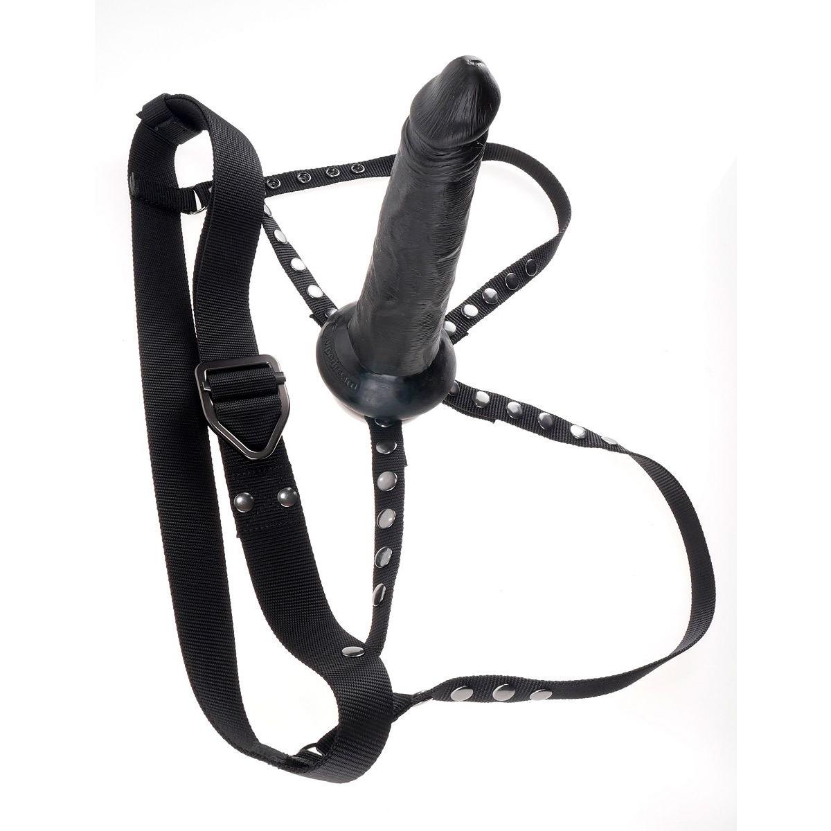 Полый страпон на регулируемых ремнях Harness with Hollow Strap-On - 20,3 см.