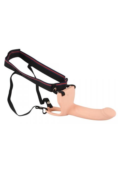 Телесный фаллопротез с вибрацией Vibrating Strap-On - 23 см. Телесный фаллопротез с вибрацией Vibrating Strap-On - 23 см.