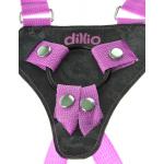 Розовая страпон-система 7  Strap-On Suspender Harness Set с реалистичной насадкой - 19 см.